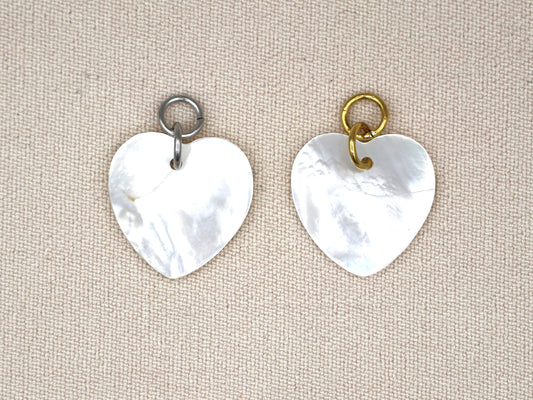 Collect beautiful moments, mother of pearl heart pendant