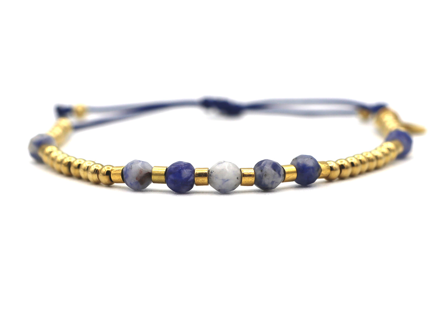 Bracelet Shi Lima sodalite and stainless steel