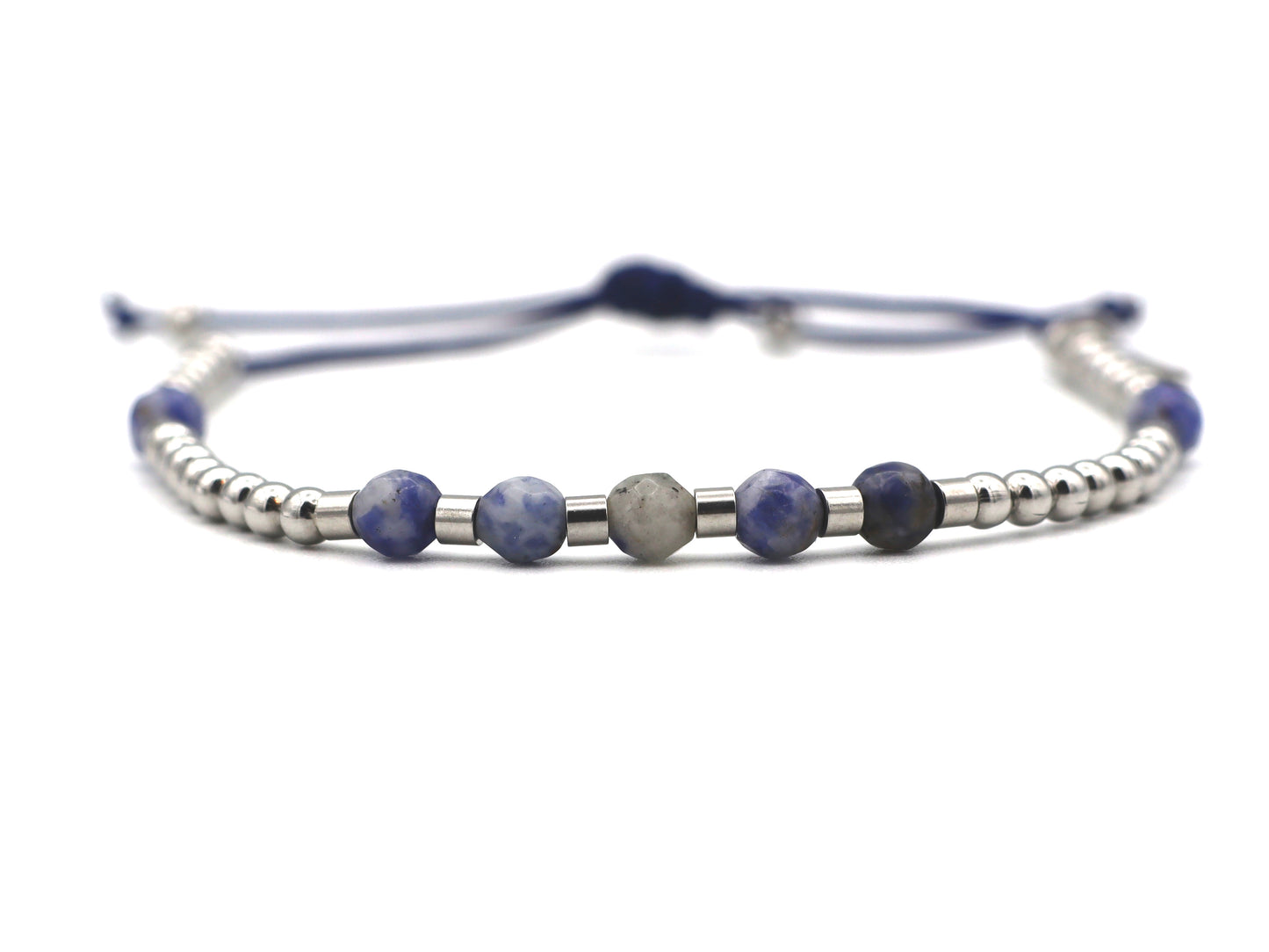 Bracelet Shi Lima sodalite and stainless steel