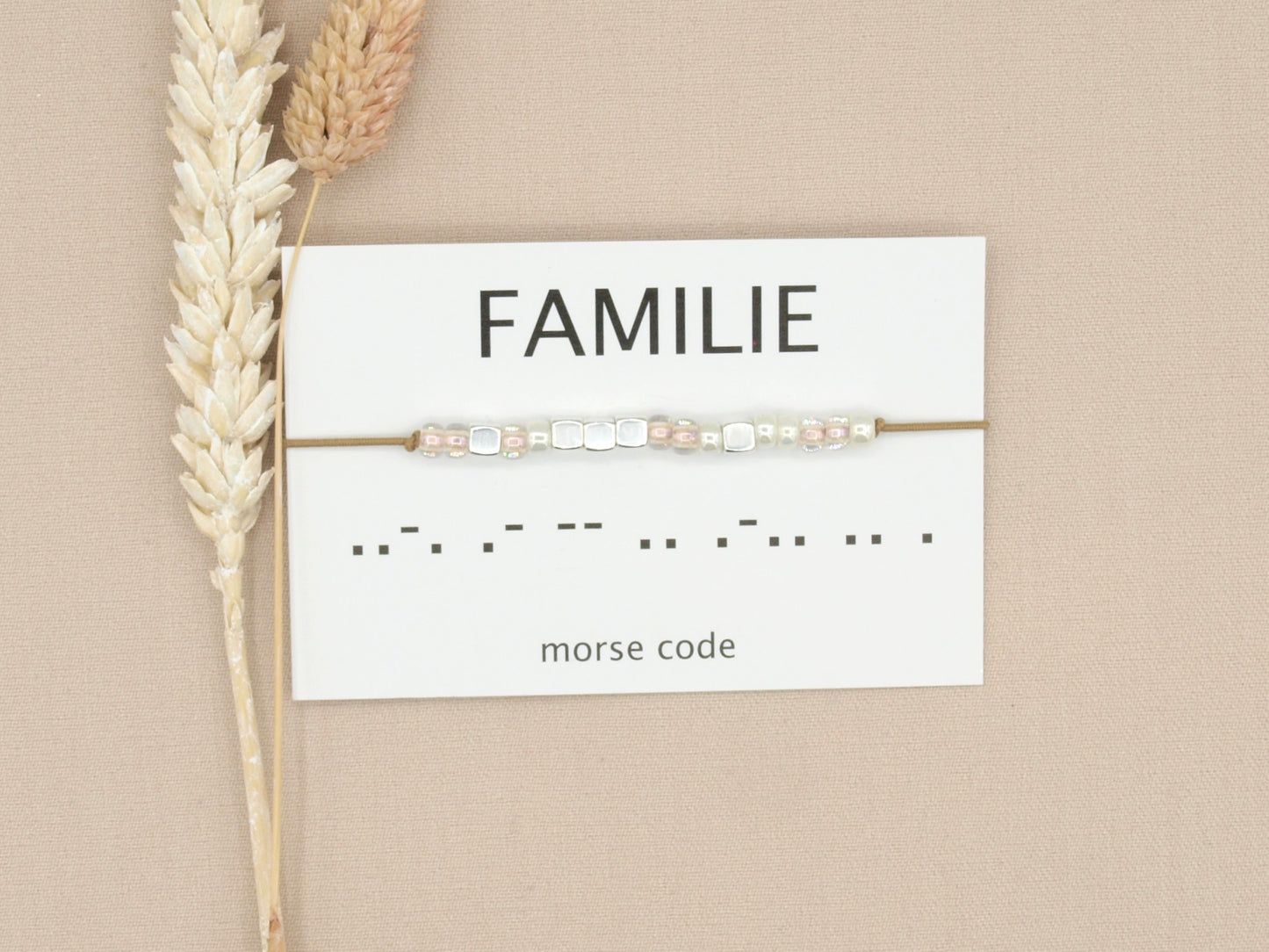 Morse code armband familie